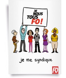 Affiche, je, nous, tous, FO ! Je me syndique