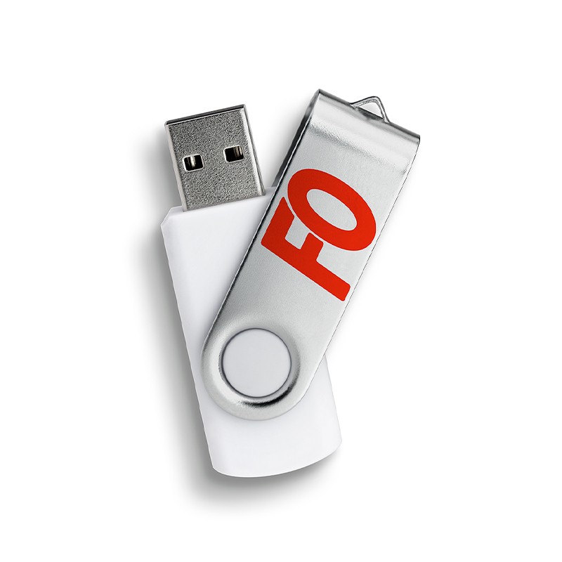 Clé USB personnalisée twister avec protection en métal Eryde