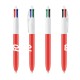 STYLO ROUGE ET BLANC 4 COULEURS