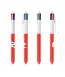 STYLO ROUGE ET BLANC 4 COULEURS