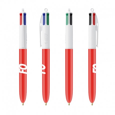 STYLO ROUGE ET BLANC 4 COULEURS