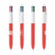 STYLO ROUGE ET BLANC 4 COULEURS