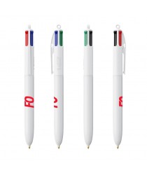 STYLO BLANC 4 COULEURS